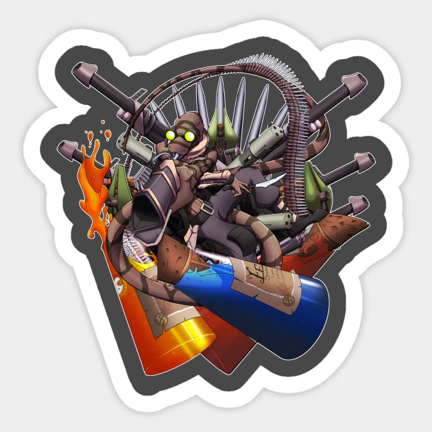 Bullets, Booze, and Scinter's Mark Sticker by Vivid Publishing